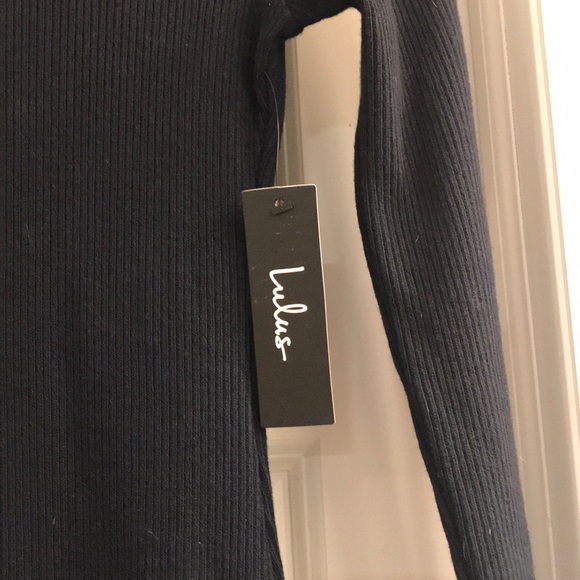 Long sleeve navy blue dress - Picture 2 of 3